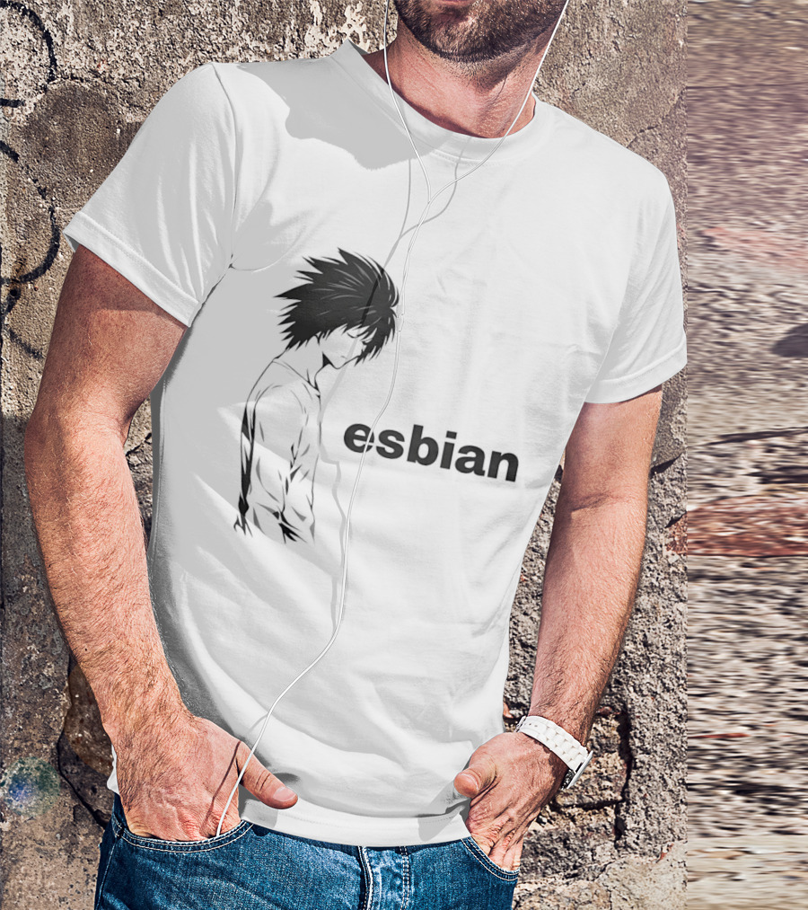 Death Note L Esbian Meme Character Profile T-Shirt