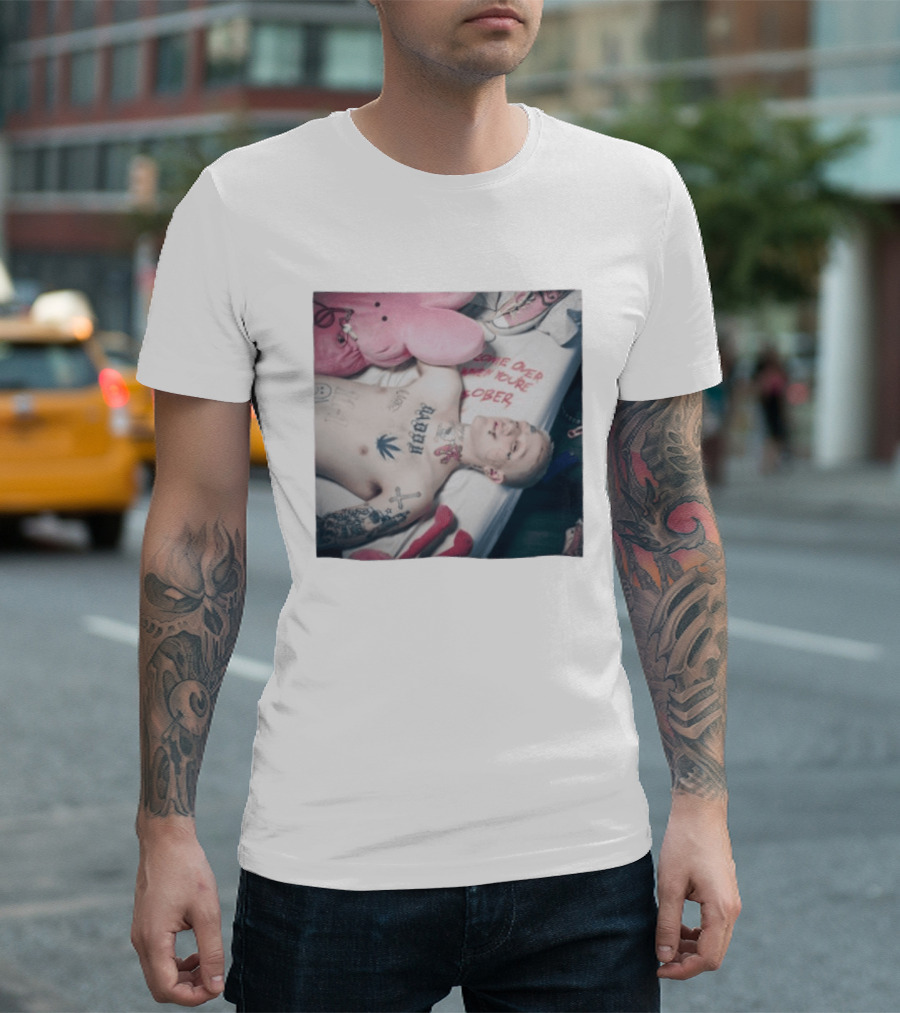 Lil Peep Come Over When You're Sober Emo Rap Album Cover T-Shirt
