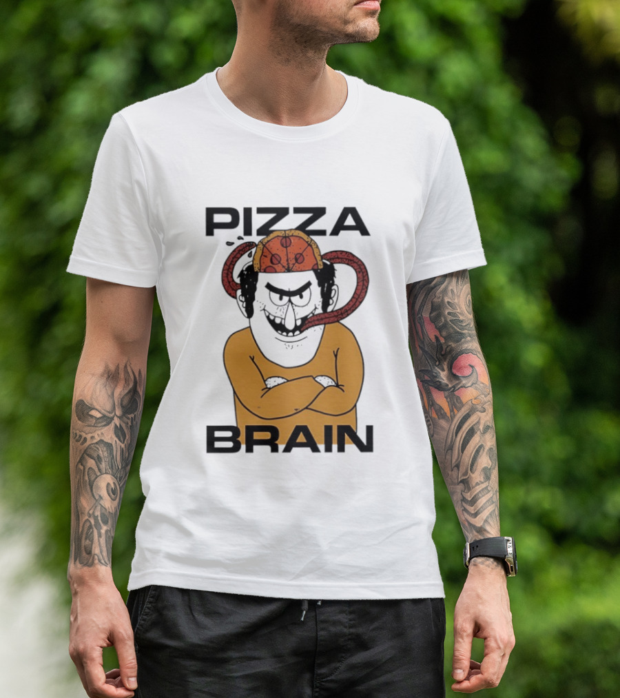 Pizza Brain Cartoon Perry Pizza Hat Monster T-Shirt