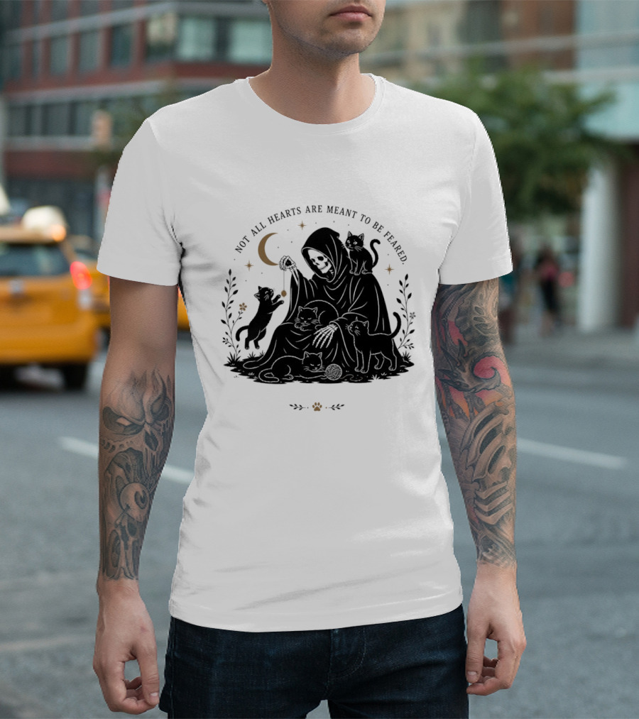 Reaper And Cats Not All Hearts Are Meant To Be Feared Yujin Clothing T-Shirt