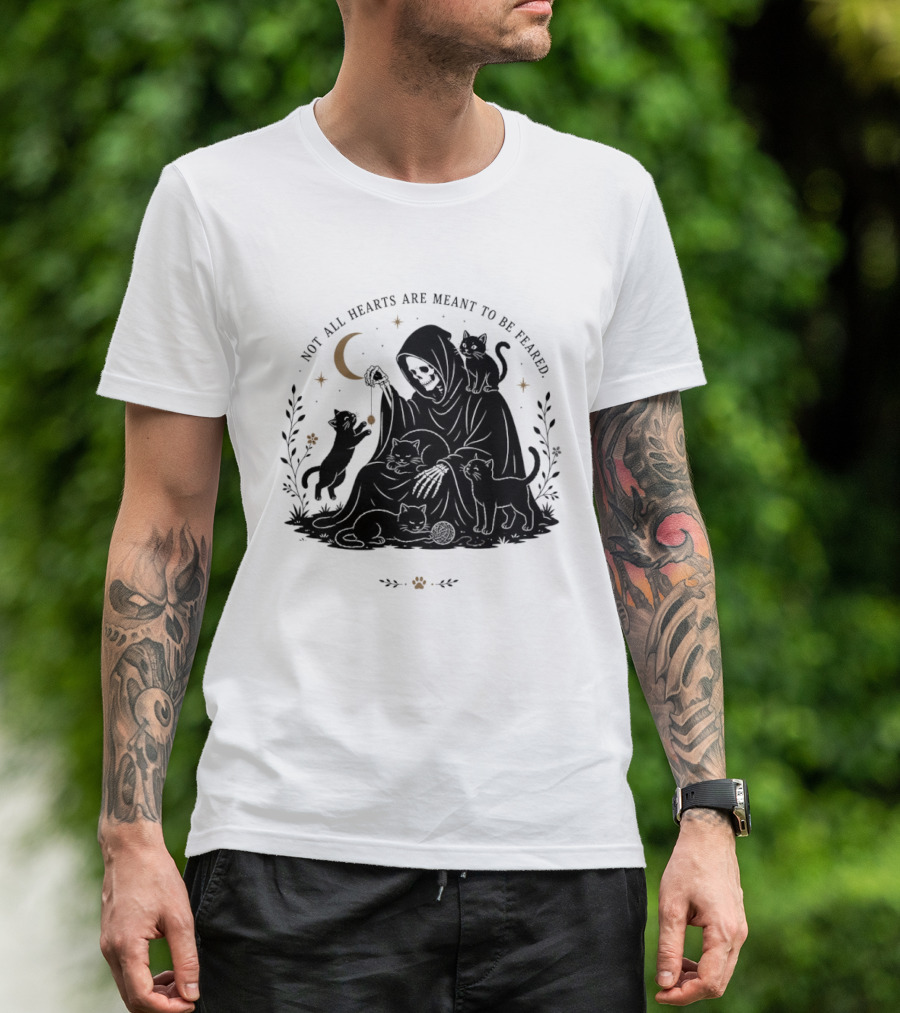 Reaper And Cats Not All Hearts Are Meant To Be Feared Yujin Clothing T-Shirt