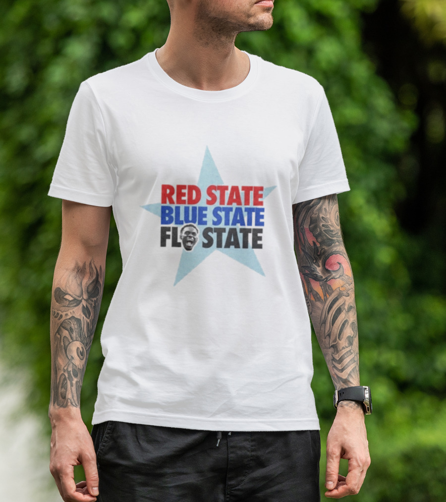 Red State Blue State FL State Florida Politics Star T-Shirt