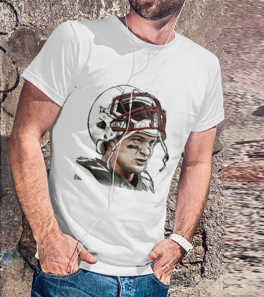 Rob Gronkowski New England Patriots Swag Head Helmet Football T-Shirt