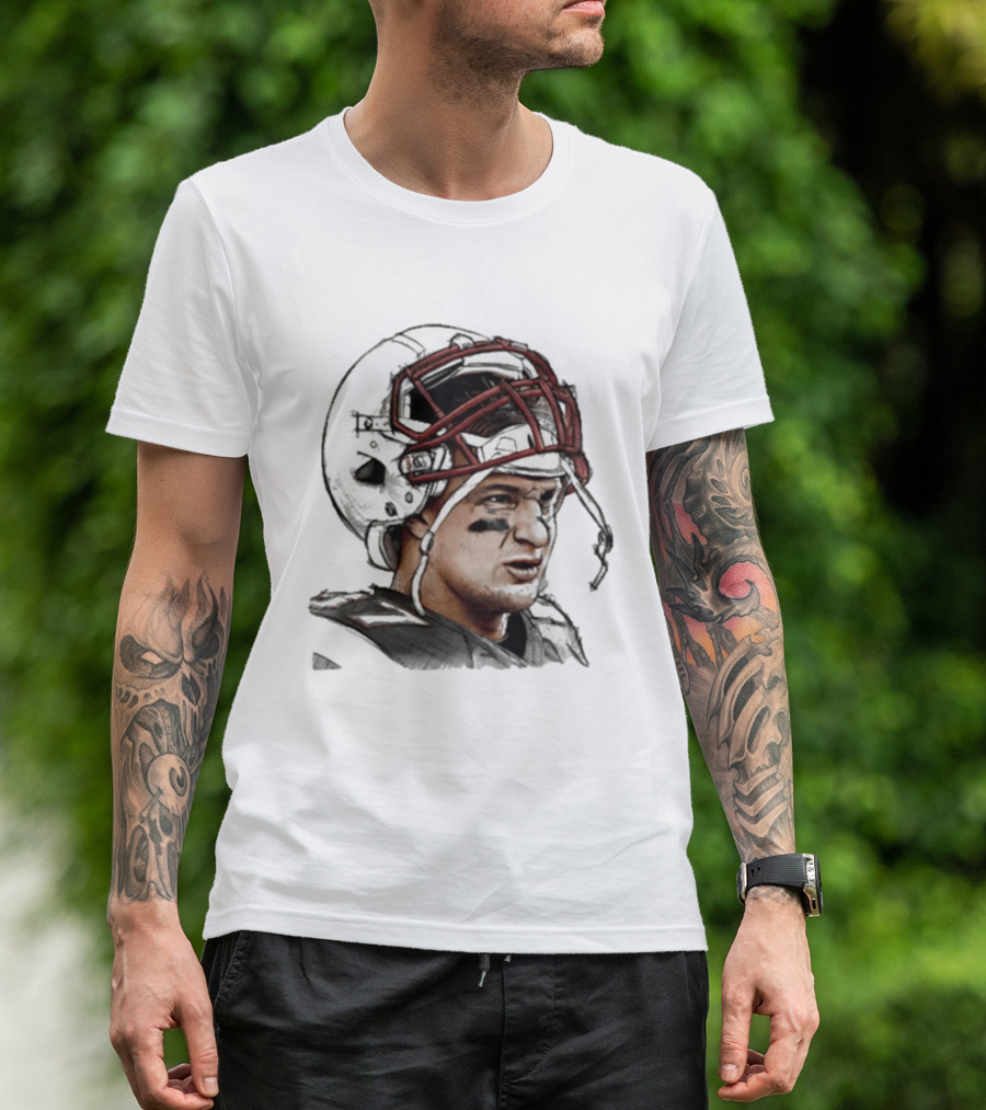 Rob Gronkowski New England Patriots Swag Head Helmet Football T-Shirt