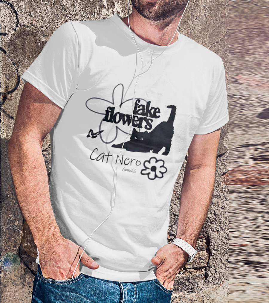 Cat Nero Fake Flowers Gains Floral Aesthetic Butterfly T-Shirt