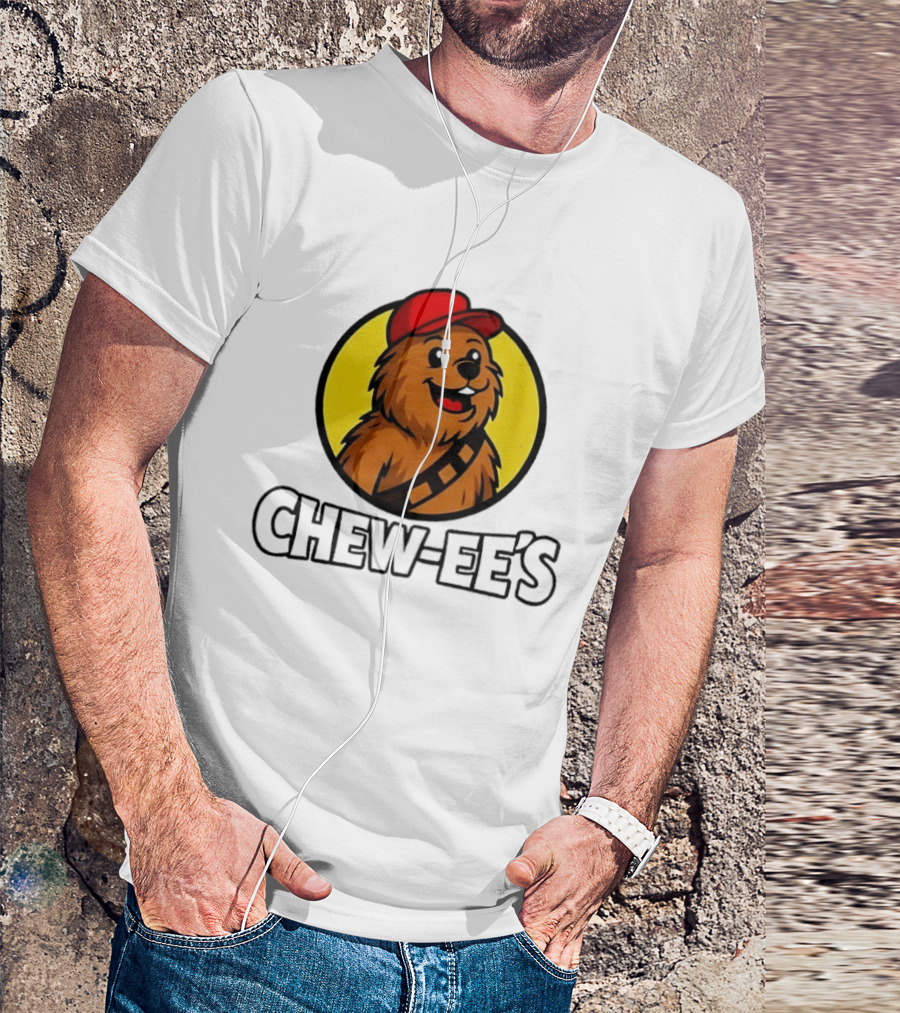 Chew Ee's Chewbacca Fast Food Character With Red Cap T-Shirt