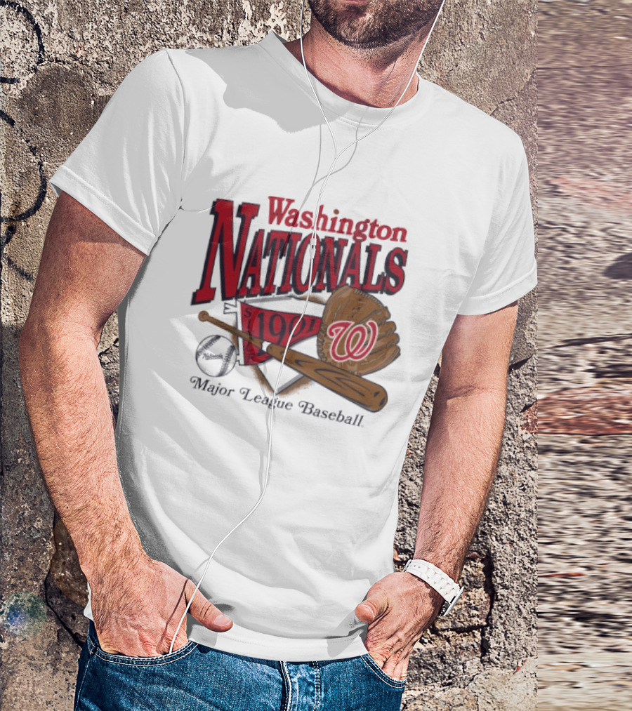 Washington Nationals Est 1901 Baseball Bat Glove Major League T-Shirt