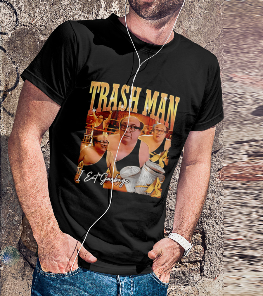 Trash Man Frank Reynolds I Eat Garbage Iconic Comedy T-Shirt