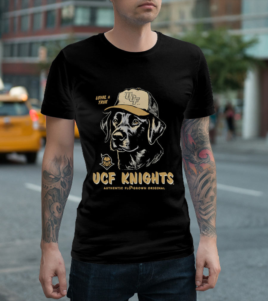 UCF Knights Loyal And True Black Lab Dog Authentic Florgrown Original T-Shirt