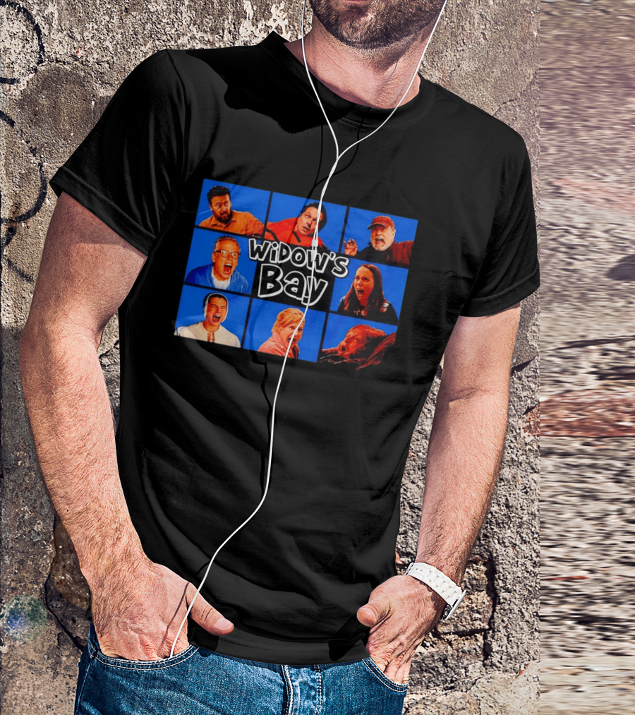 Widow's Bay Screaming Cast Faces Collage T-Shirt