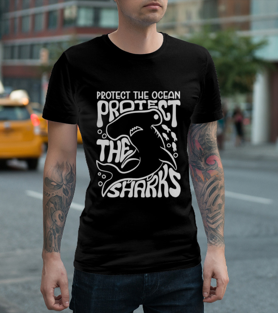 Protect The Ocean Protect The Sharks Hammerhead Shark Advocacy T-Shirt