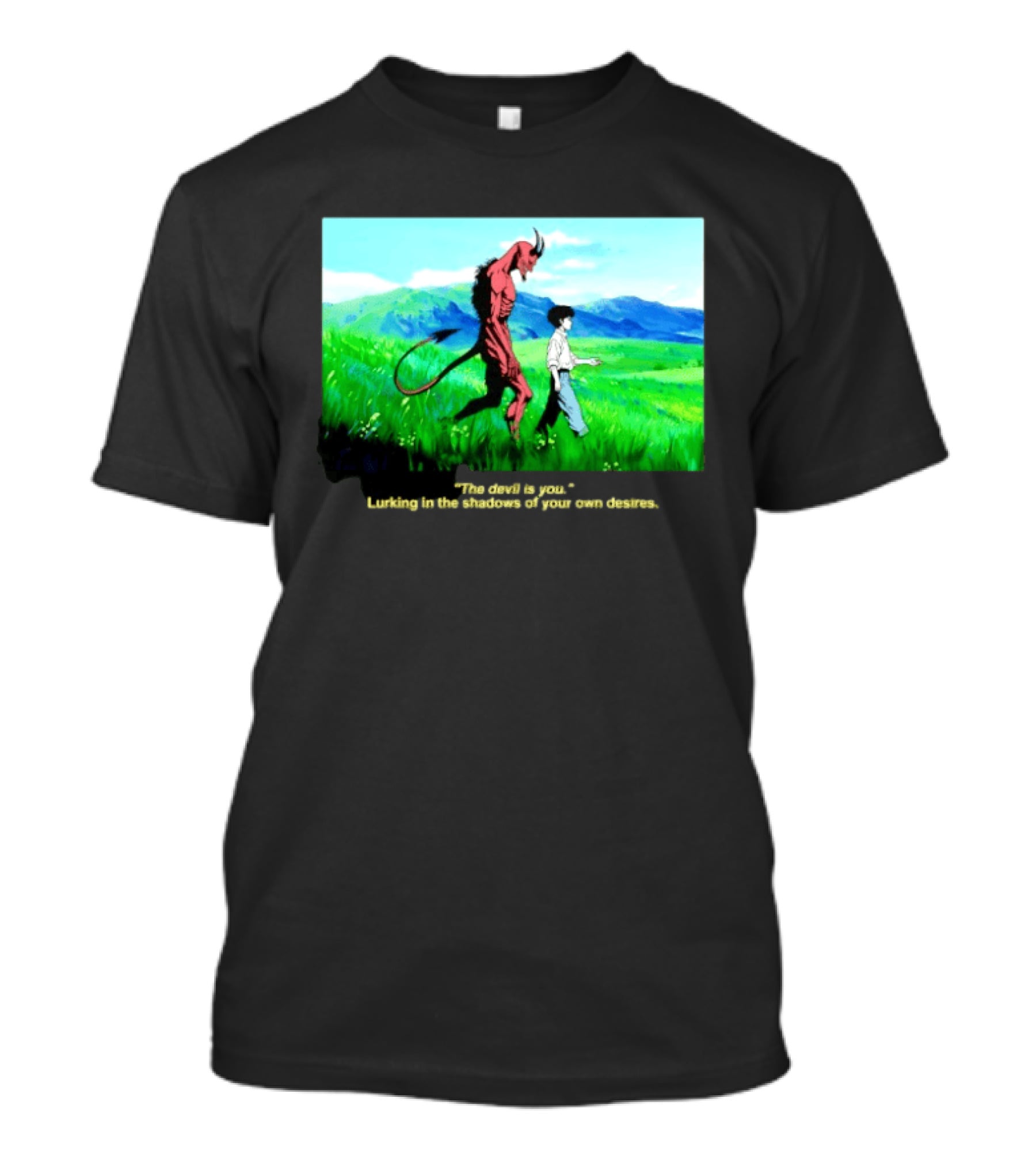 The Devil Is You Lurking In The Shadows Of Your Own Desires Anime Character Scene T-Shirt