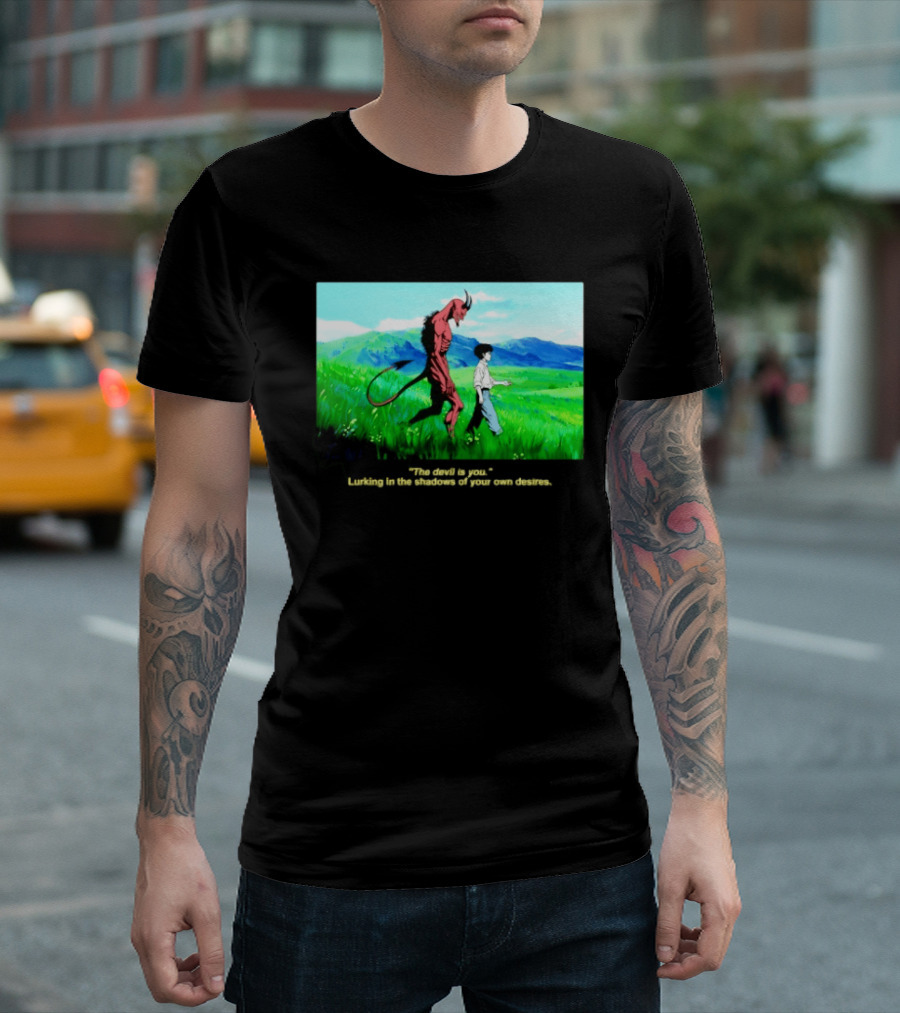The Devil Is You Lurking In The Shadows Of Your Own Desires Anime Character Scene T-Shirt