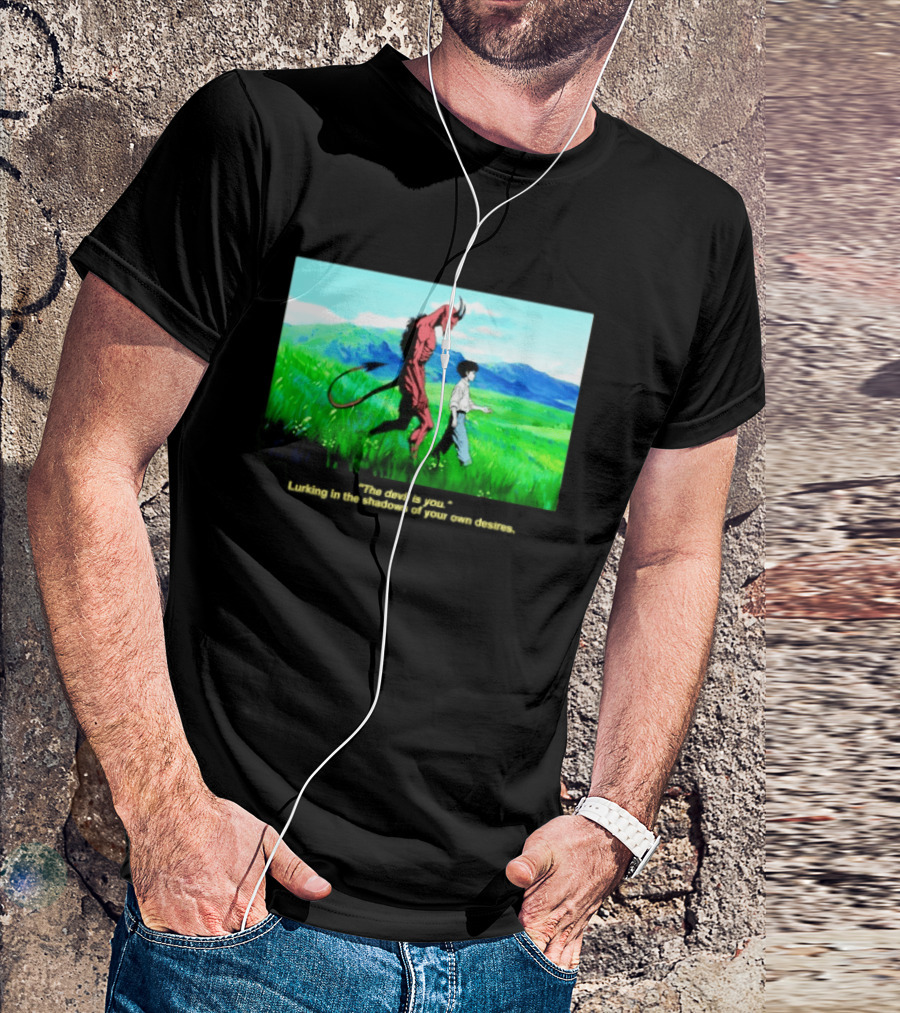 The Devil Is You Lurking In The Shadows Of Your Own Desires Anime Character Scene T-Shirt