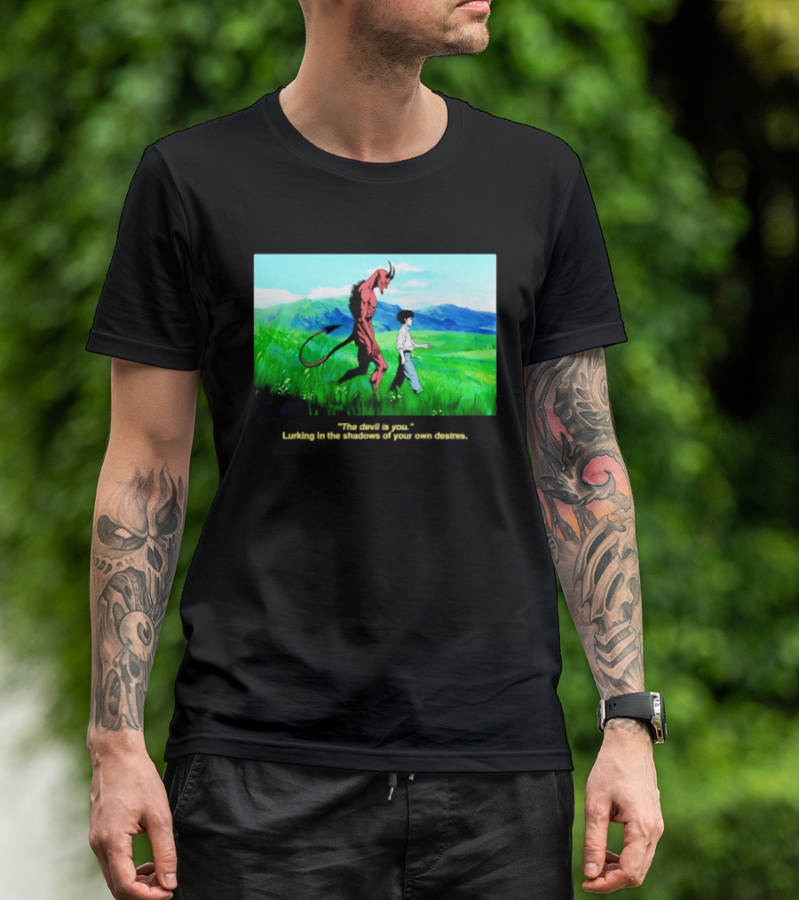 The Devil Is You Lurking In The Shadows Of Your Own Desires Anime Character Scene T-Shirt
