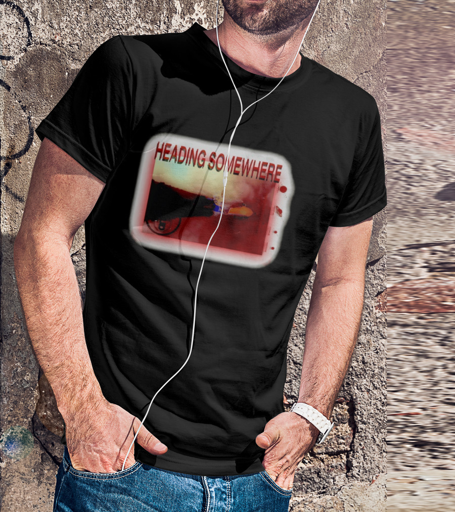 Heading Somewhere Motorcycle Journey Vintage Road Trip T-Shirt