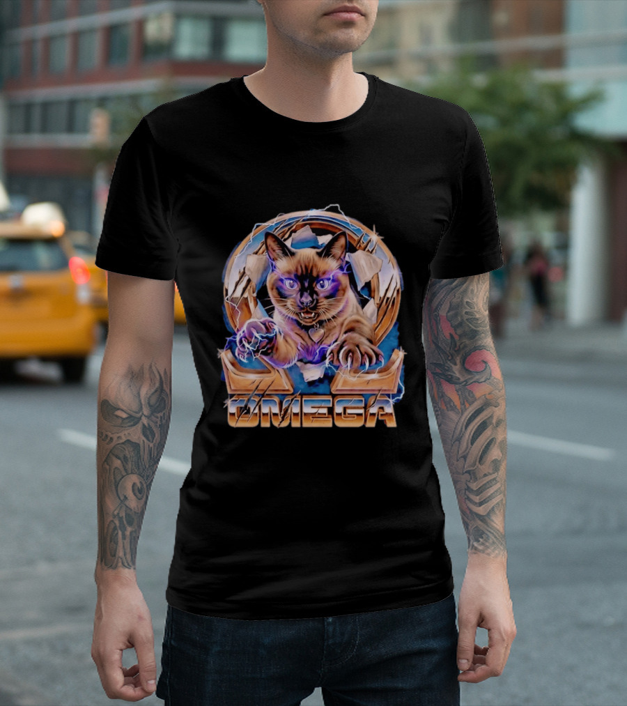 Kenny Omega Electric Cat With Lightning And Omega T-Shirt