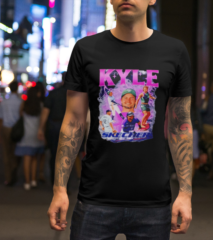 Kyle Groys Skecher Collage Baseball Dodgers > T-Shirt