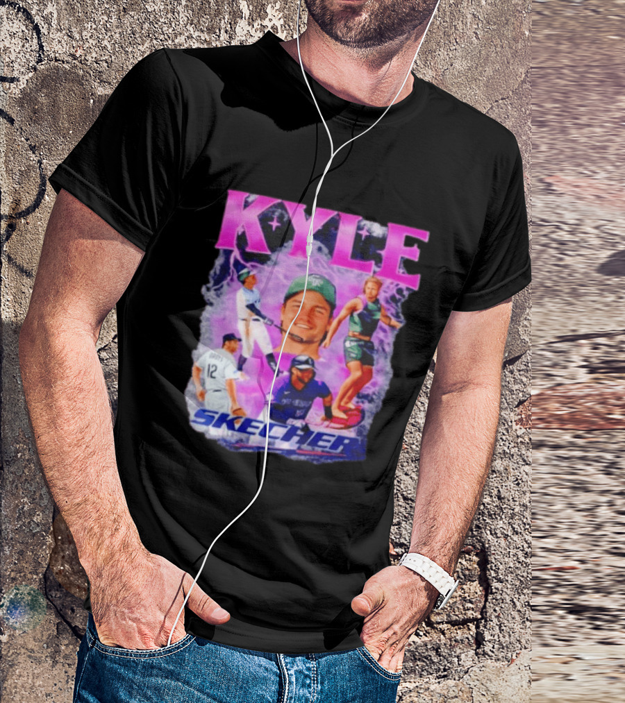 Kyle Groys Skecher Collage Baseball Dodgers > T-Shirt