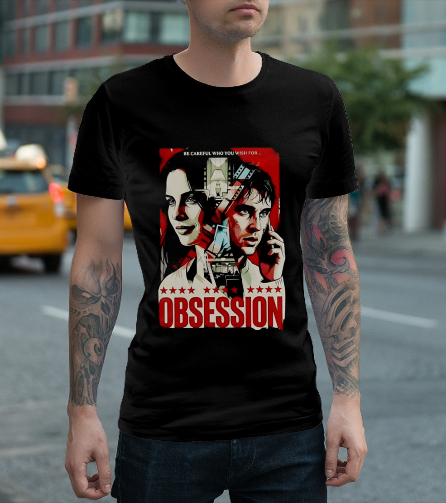 Obsession Be Careful Who You Wish For Movie Red And White Faces T-Shirt