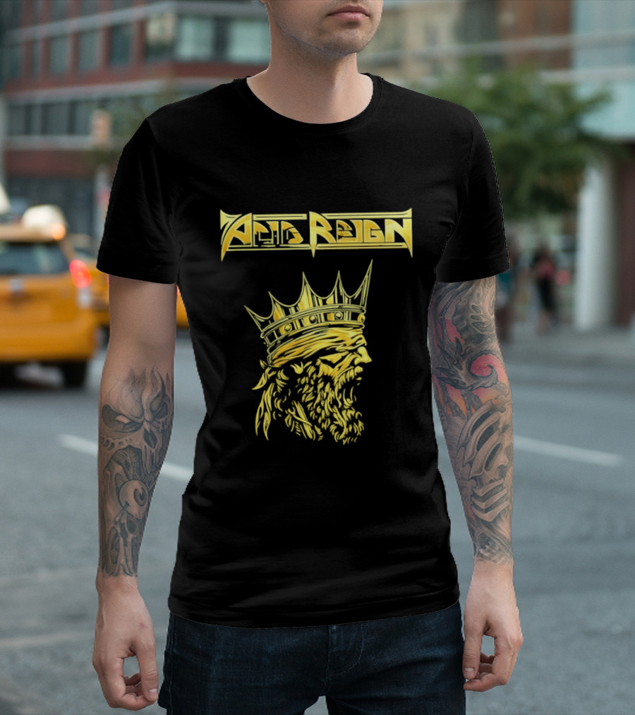Acid Reign Golden King Thrash Metal Band T-Shirt