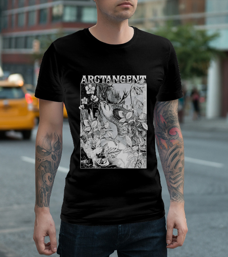 Arctangent Fernhill Farm Festival 2026 Bird Antlers Floral T-Shirt