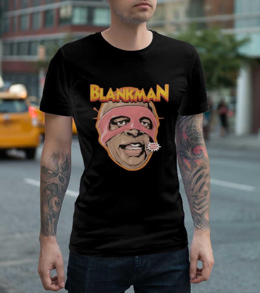 Blankman Look I'm A Crime Fighter Mask T-Shirt