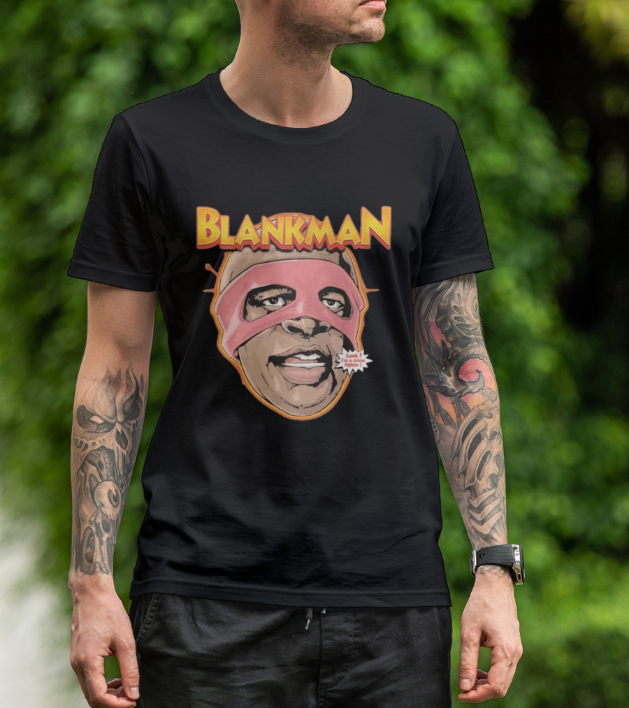 Blankman Look I'm A Crime Fighter Mask T-Shirt