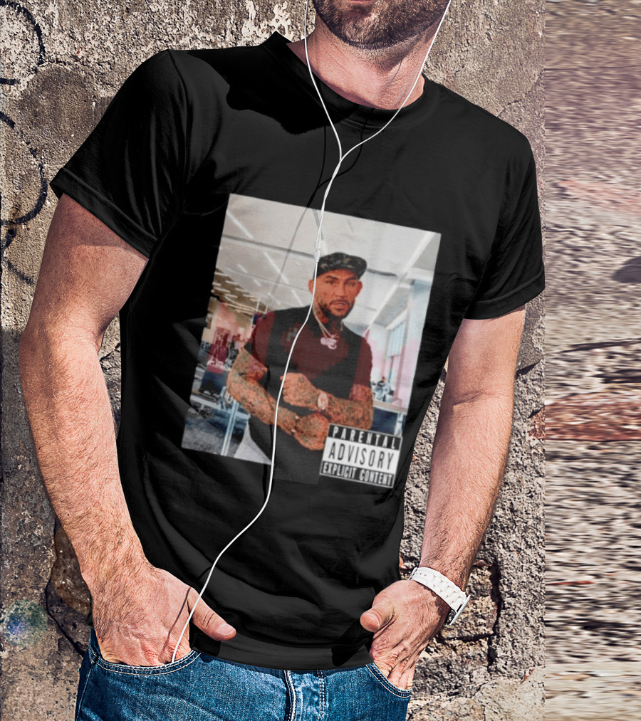 Dustin Poirier Parental Advisory Explicit Content Indoors Tattooed Man With Chain And T-Shirt