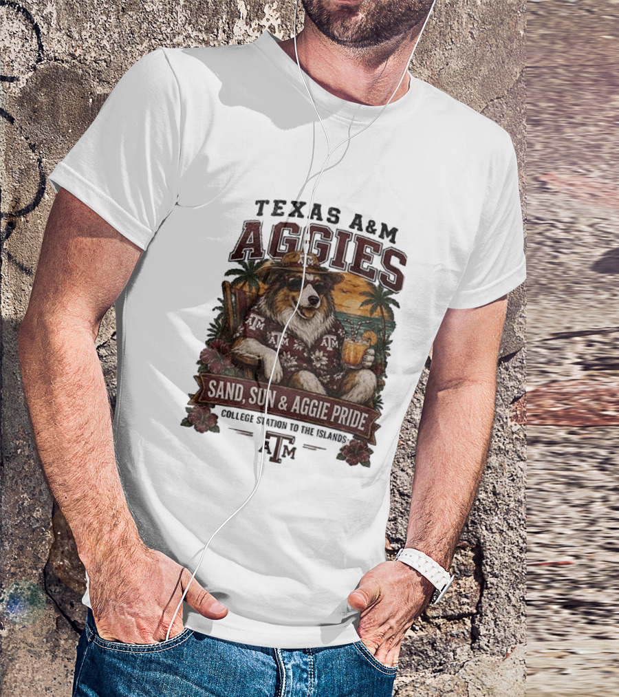 Texas A&M Aggies Sand Sun Aggie Pride College Station To The Islands T-Shirt