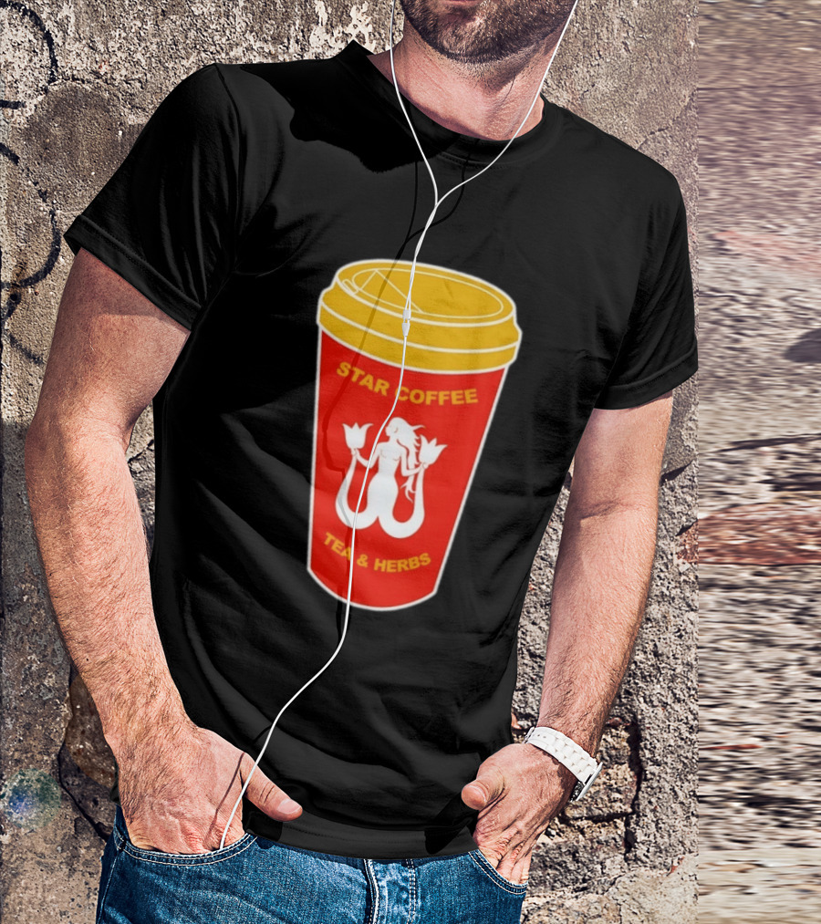 Star Coffee Tea & Herbs Mermaid Cup T-Shirt
