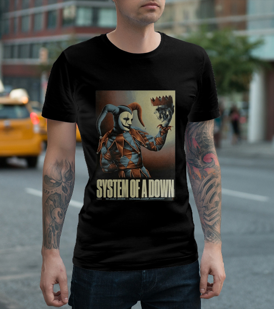System Of A Down 2026 Düsseldorf Germany Pop Up Shop The Clown 10 July Open Air Park T-Shirt