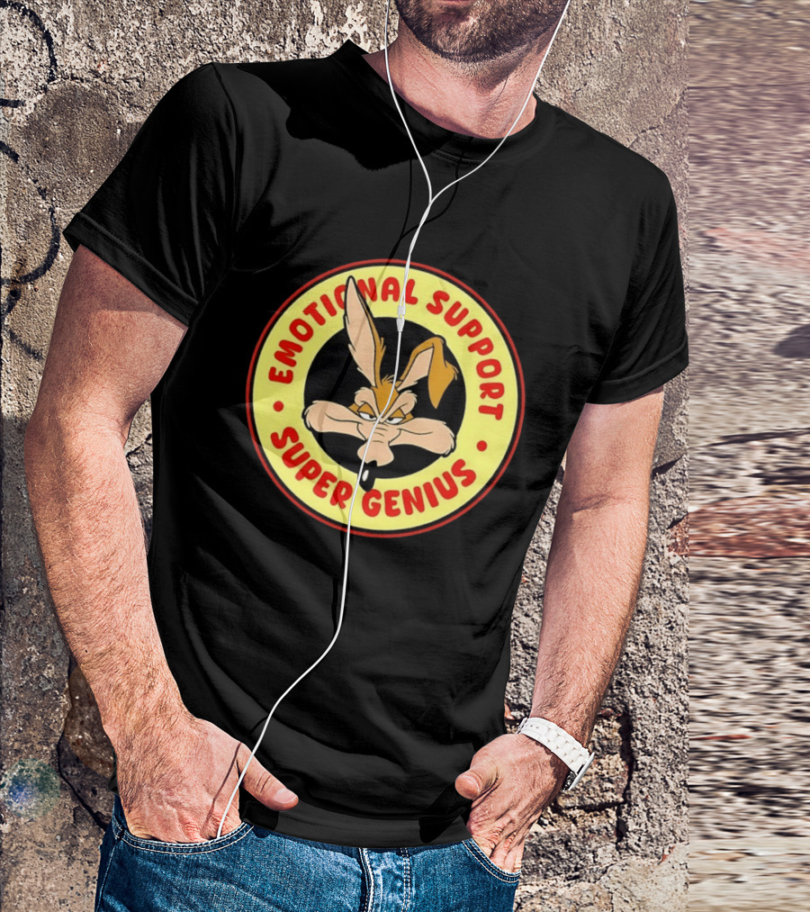 Wile E Coyote Emotional Support Super Genius T-Shirt