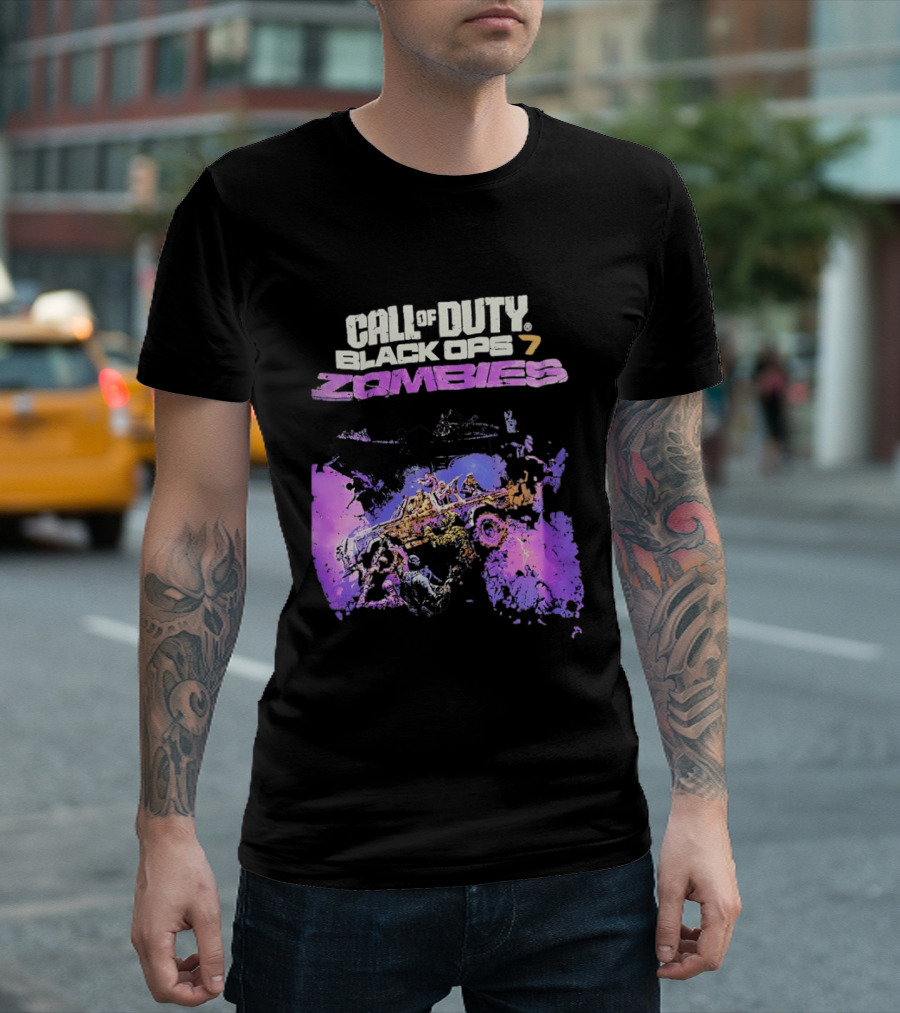 Call Of Duty Black Ops 7 Zombies Paint Splatter Artwork Gaming T-Shirt