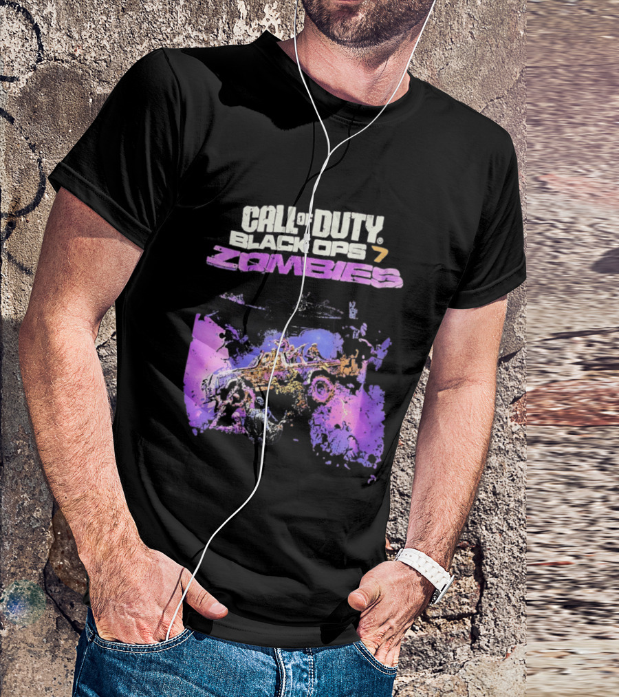 Call Of Duty Black Ops 7 Zombies Paint Splatter Artwork Gaming T-Shirt