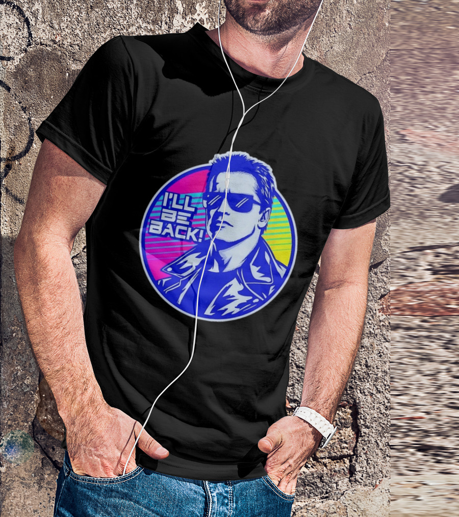 I'll Be Back Terminator Retro Neon T-Shirt