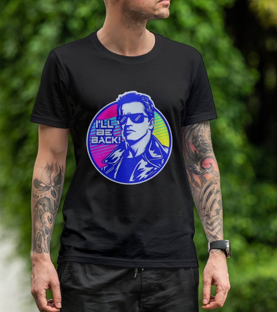 I'll Be Back Terminator Retro Neon T-Shirt