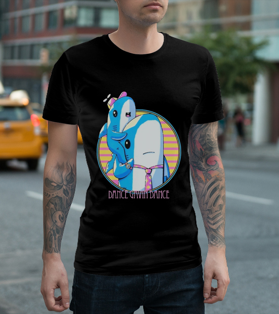 Dance Gavin Dance Shark Dad Cute Cartoon Marine Life Duo T-Shirt