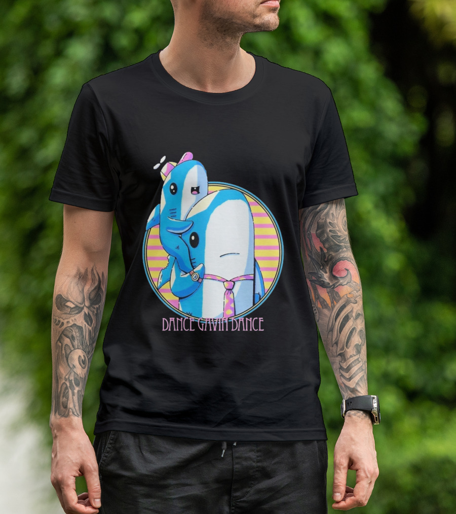 Dance Gavin Dance Shark Dad Cute Cartoon Marine Life Duo T-Shirt