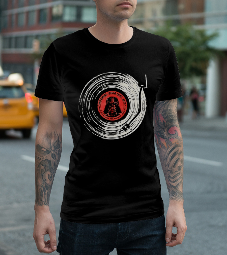 Darth Vader Imperial Greatest Hits Vinyl Record Star Wars Dark Side Records T-Shirt