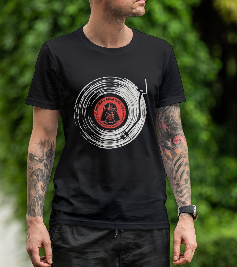 Darth Vader Imperial Greatest Hits Vinyl Record Star Wars Dark Side Records T-Shirt