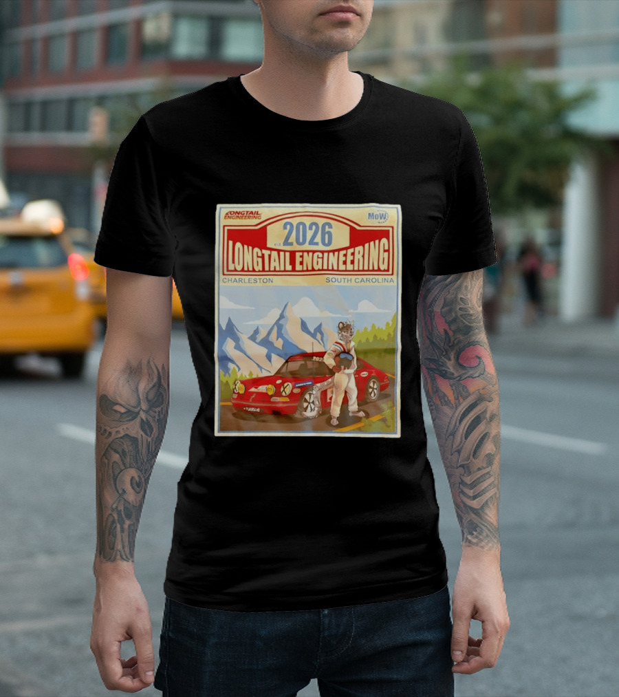 Longtail Engineering 2026 Racing Adventure Charleston South Carolina T-Shirt