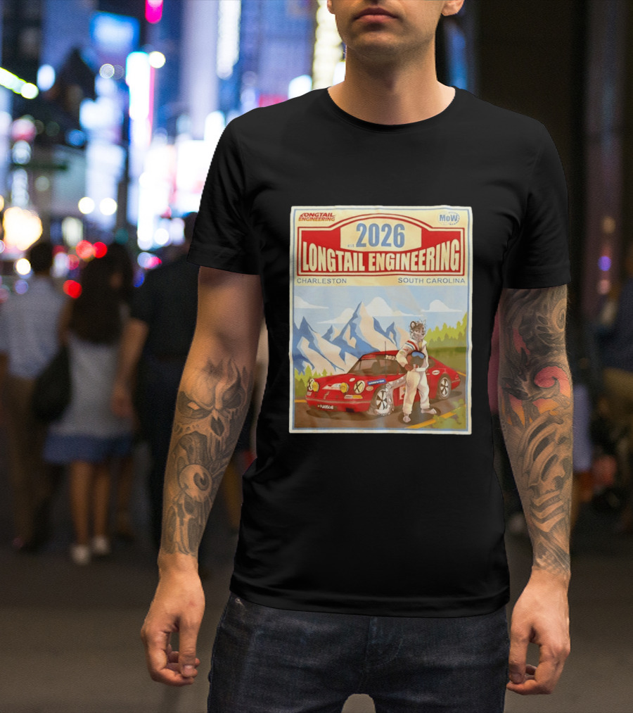 Longtail Engineering 2026 Racing Adventure Charleston South Carolina T-Shirt