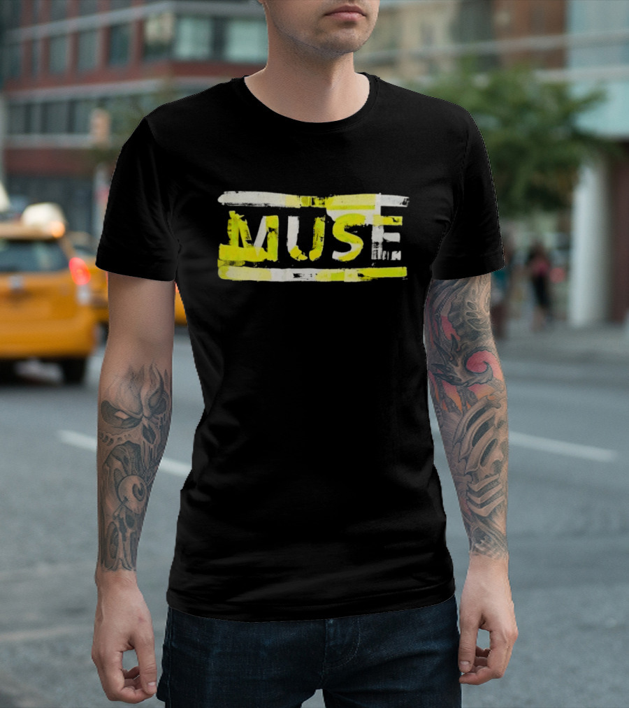 MUSE Band Inspired Yellow Paintbrush T-Shirt