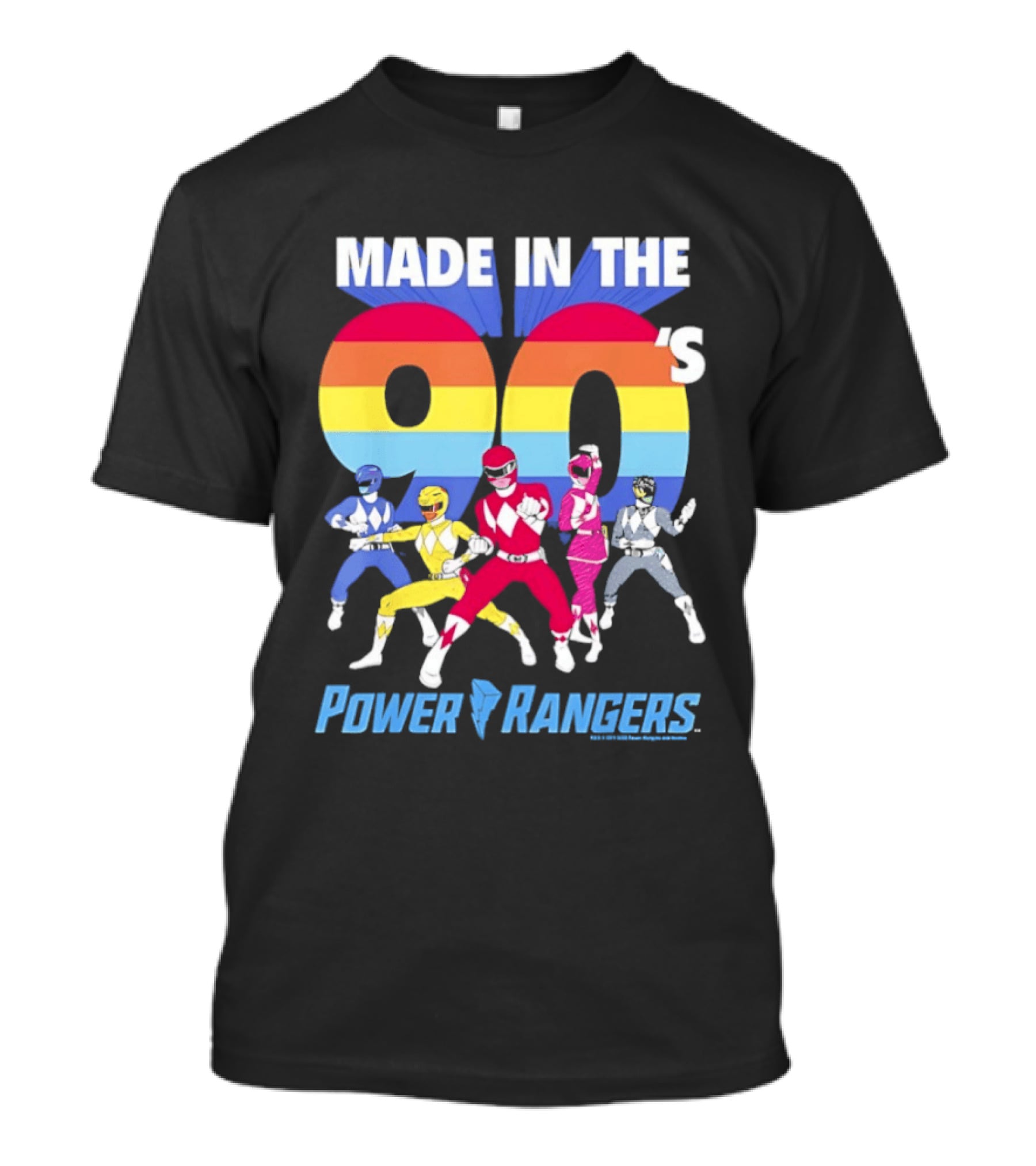 Power Rangers Made In The 90's Mighty Morphin Retro Team T-Shirt