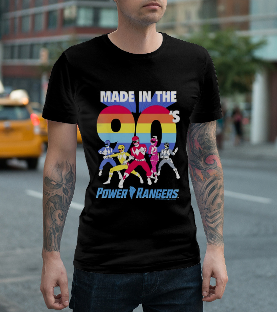 Power Rangers Made In The 90's Mighty Morphin Retro Team T-Shirt