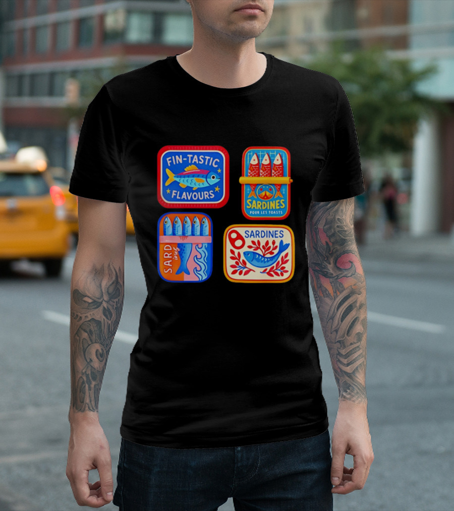 Fin Tastic Flavours Sardines Pour Les Toasts Sardines Sard Under The Sea T-Shirt