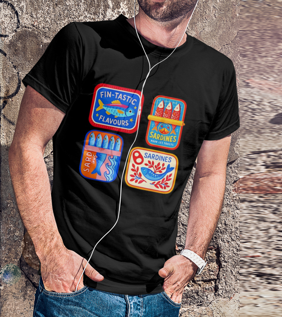 Fin Tastic Flavours Sardines Pour Les Toasts Sardines Sard Under The Sea T-Shirt