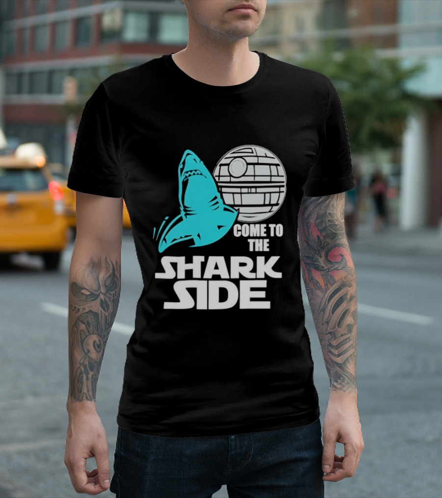 Come To The Shark Side With Death Star T-Shirt