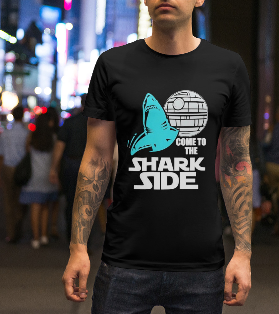 Come To The Shark Side With Death Star T-Shirt